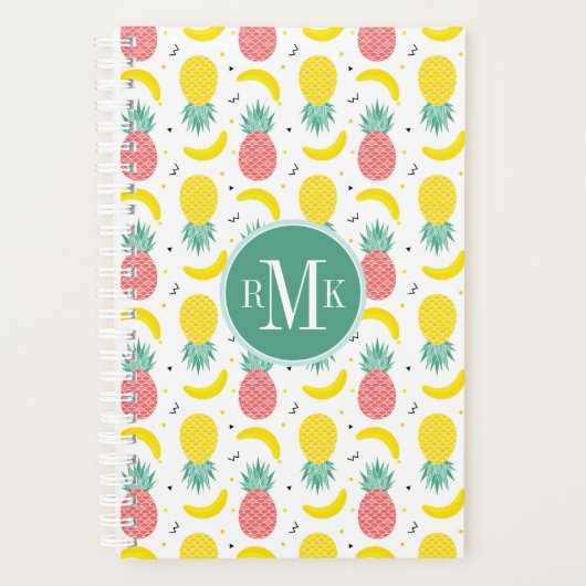Colorful Tropical Fruit Pattern Planner (Voorkant)