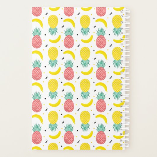 Colorful Tropical Fruit Pattern Planner (Achterkant)