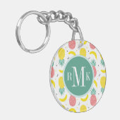 Colorful Tropical Fruit Pattern Sleutelhanger (Voorkant Links)
