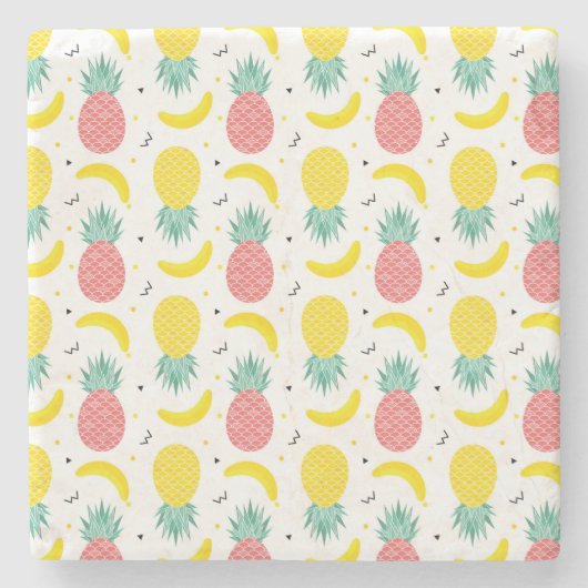 Colorful Tropical Fruit Pattern Stenen Onderzetter (Voorkant)
