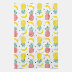 Colorful Tropical Fruit Pattern Theedoek