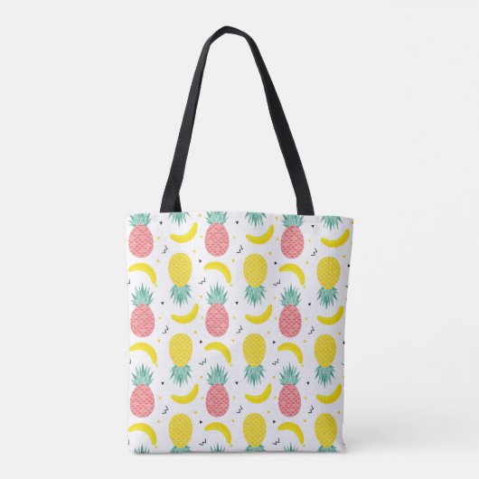 Colorful Tropical Fruit Pattern Tote Bag (Achterkant)