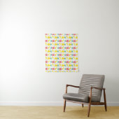 Colorful Tropical Fruit Pattern Wandkleed (In situ)