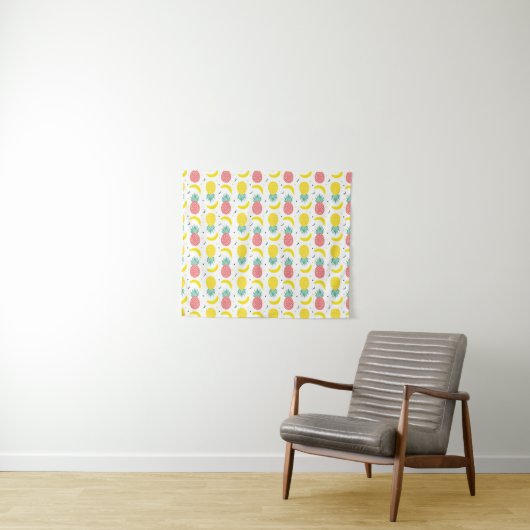 Colorful Tropical Fruit Pattern Wandkleed (In Situ (horizontaal))