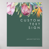 Colorful Tropical | Groene kaarten en cadeautjes o Poster (Voorkant)