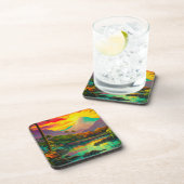 Colorful Tropical Island Paradise Bier Onderzetter (Rechterzijde)