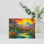 Colorful Tropical Island Paradise   Briefkaart (Staand voorkant)