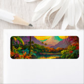 Colorful Tropical Island Paradise   Etiket (Insitu)