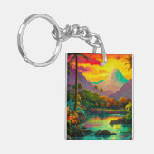 Colorful Tropical Island Paradise Sleutelhanger (Voorkant Links)