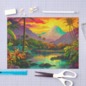Colorful Tropical Island Paradise Tissuepapier (Craft)