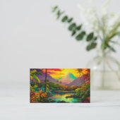 Colorful Tropical Island Paradise   Visitekaartje (Staand voorkant)