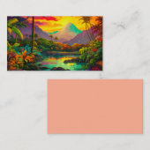Colorful Tropical Island Paradise   Visitekaartje (Voorkant / Achterkant)
