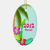 Colorful Tropical Kerstversiering Keramisch Ornament (Rechts)