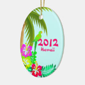 Colorful Tropical Kerstversiering Keramisch Ornament (Links)