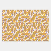 Colorful Tropical Leaves Doodle Inpakpapier Vel (Voorkant 3)