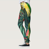 Colorful Tropical Leaves en Hibiscus Flowers | Leggings (Links)