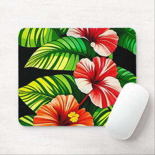 Colorful Tropical Leaves en Hibiscus Flowers   Muismat