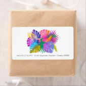 Colorful Tropical Leaves ID575 Etiket (Insitu)