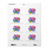 Colorful Tropical Leaves ID575 Etiket (Full Sheet)
