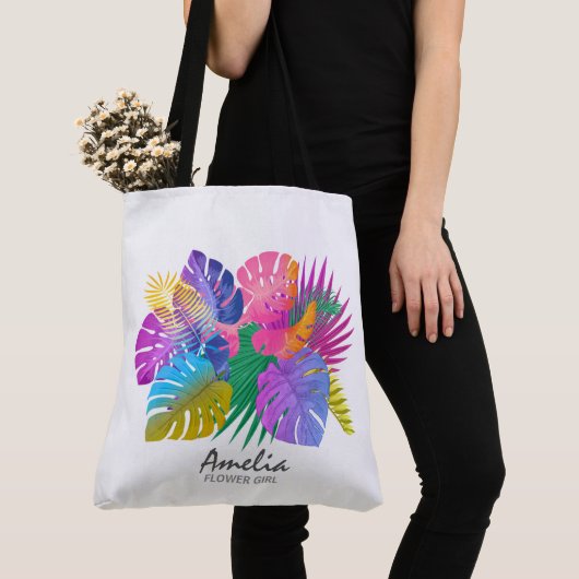 Colorful Tropical Leaves ID575 Tote Bag (Dichtbij)