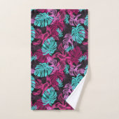Colorful Tropical Leaves Pattern Bad Handdoek (Handdoek)