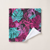 Colorful Tropical Leaves Pattern Bad Handdoek (Wasdoekje)