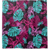 Colorful Tropical Leaves Pattern Douchegordijn (Voorkant)