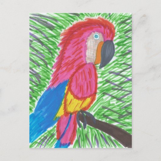 Colorful Tropical Macaw Briefkaart (Voorkant)