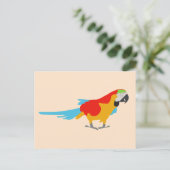 Colorful Tropical Macaw Feestdagenkaart (Staand voorkant)