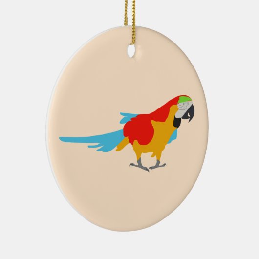 Colorful Tropical Macaw Keramisch Ornament (Rechts)