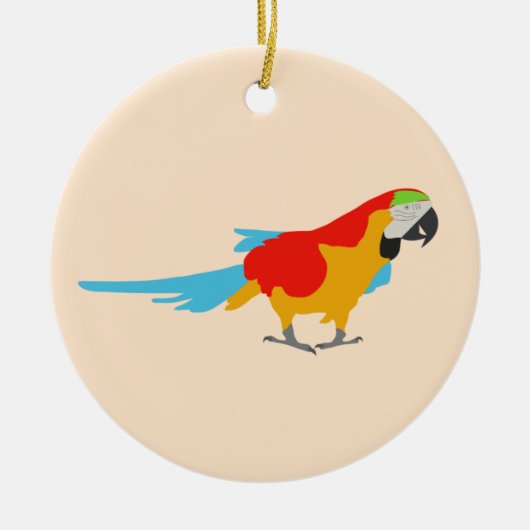 Colorful Tropical Macaw Keramisch Ornament (Voorkant)