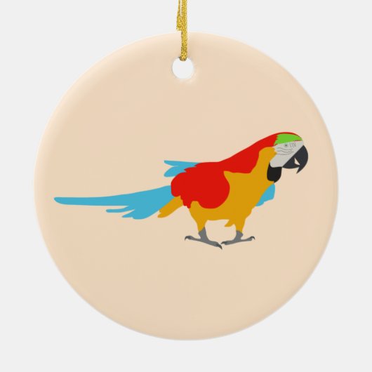Colorful Tropical Macaw Keramisch Ornament (Achterkant)