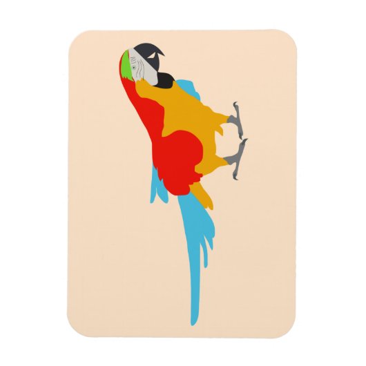 Colorful Tropical Macaw Magneet (Verticaal)