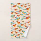 Colorful Tropical Macaw Pattern Bad Handdoek (Handdoek)