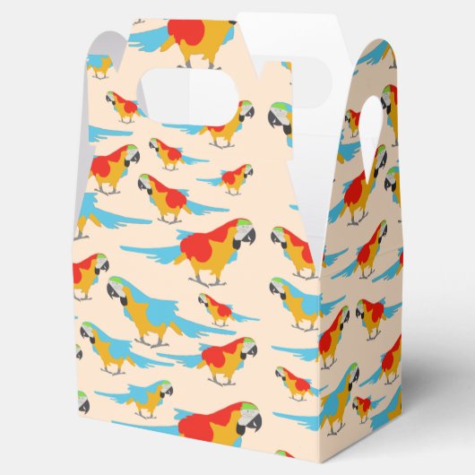 Colorful Tropical Macaw Pattern Bedankdoosjes (Geopend)