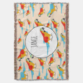 Colorful Tropical Macaw Pattern Deken (Voorkant Verticaal)