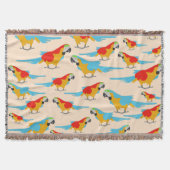 Colorful Tropical Macaw Pattern Deken (Voorkant)