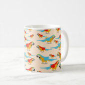Colorful Tropical Macaw Pattern Koffiemok (Voorkant rechts)