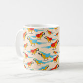 Colorful Tropical Macaw Pattern Koffiemok (Voorkant links)