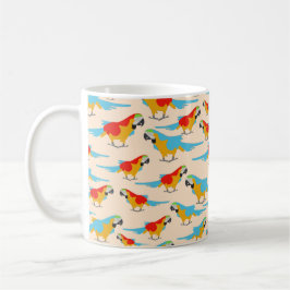 Colorful Tropical Macaw Pattern Koffiemok