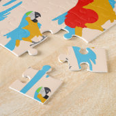 Colorful Tropical Macaw Pattern Legpuzzel (Zijkant)