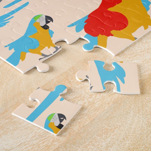Colorful Tropical Macaw Pattern Legpuzzel (Zijkant)