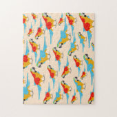 Colorful Tropical Macaw Pattern Legpuzzel (Verticaal)