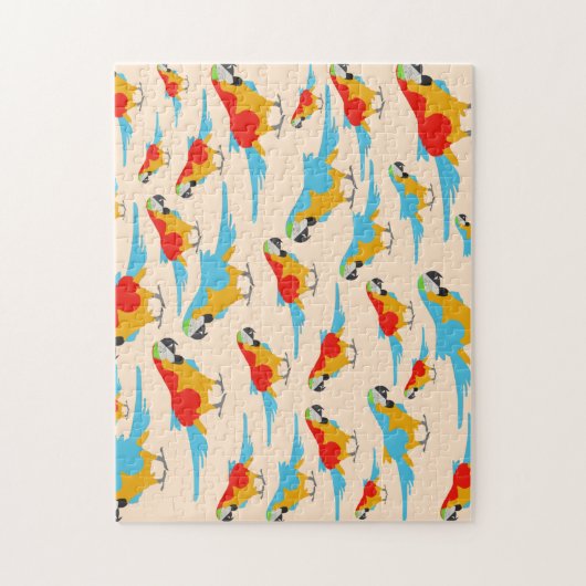 Colorful Tropical Macaw Pattern Legpuzzel (Verticaal)
