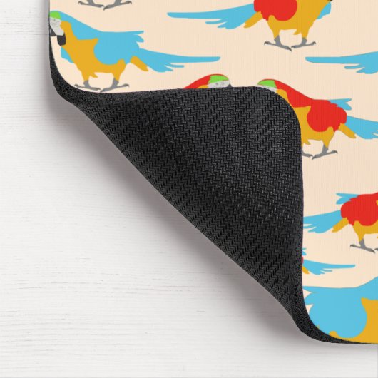 Colorful Tropical Macaw Pattern Muismat (Hoek)