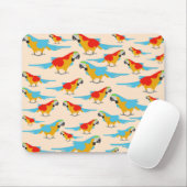 Colorful Tropical Macaw Pattern Muismat (Met muis)