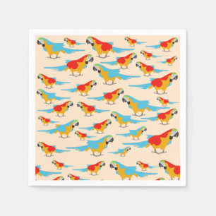 Colorful Tropical Macaw Pattern Servet