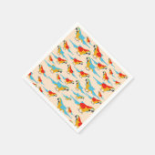Colorful Tropical Macaw Pattern Servet (Hoek)