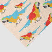 Colorful Tropical Macaw Pattern Tissuepapier (Detail)
