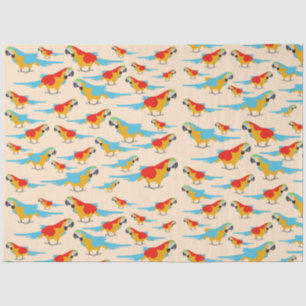 Colorful Tropical Macaw Pattern Tissuepapier